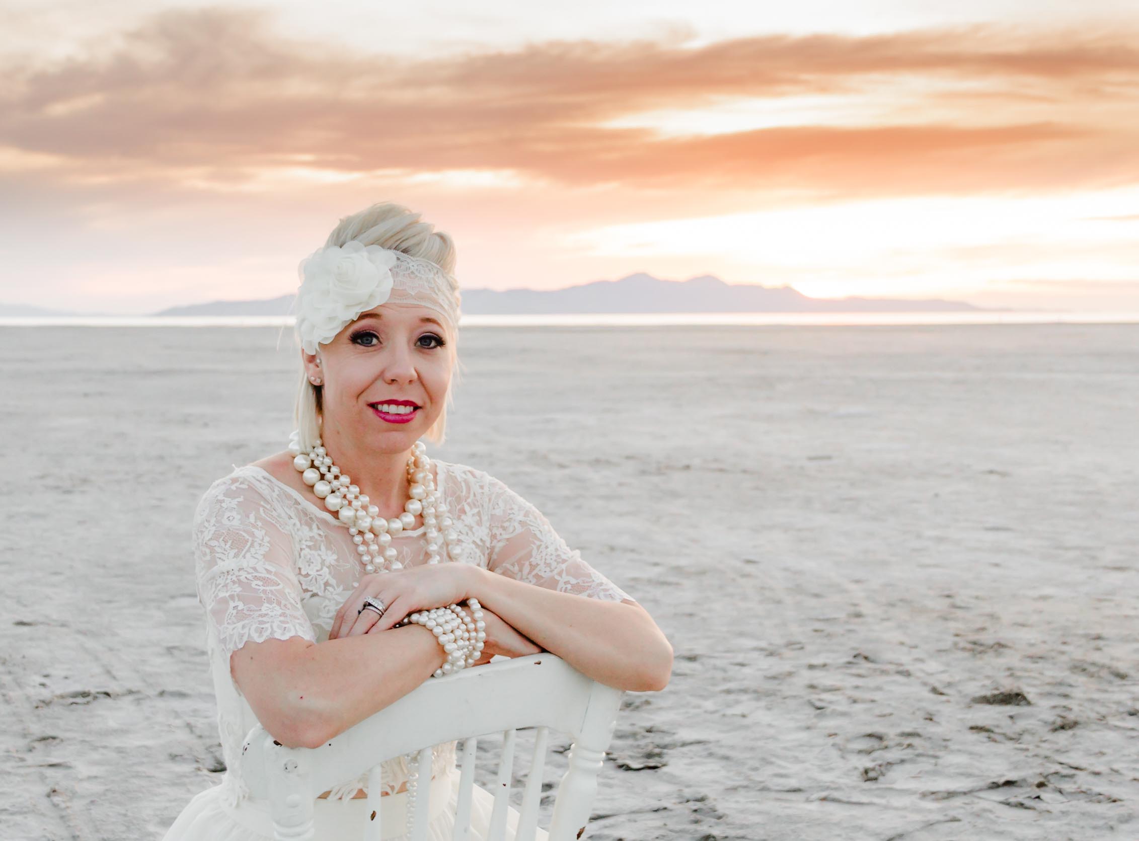 Dark Moody Bridal Salt Flats Utah