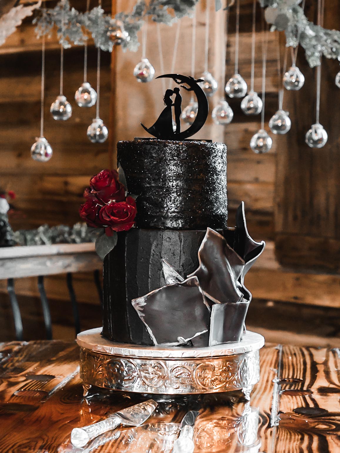 Gothic Wedding Cake Detail Utah